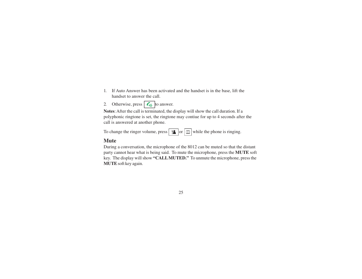 Cortelco 8012 User Manual | Page 25 / 72