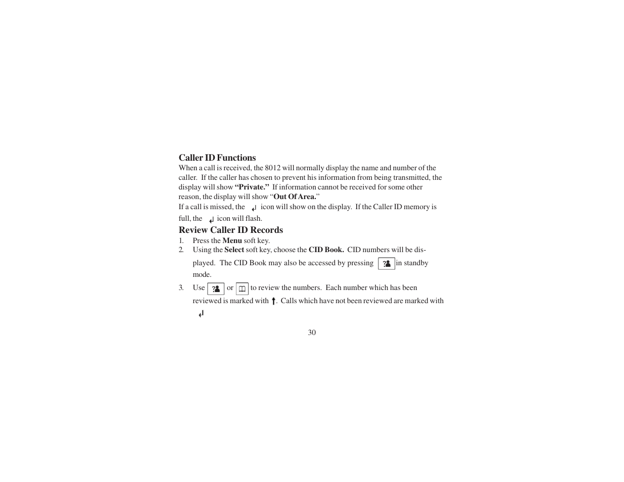 Cortelco 8012 User Manual | Page 30 / 72