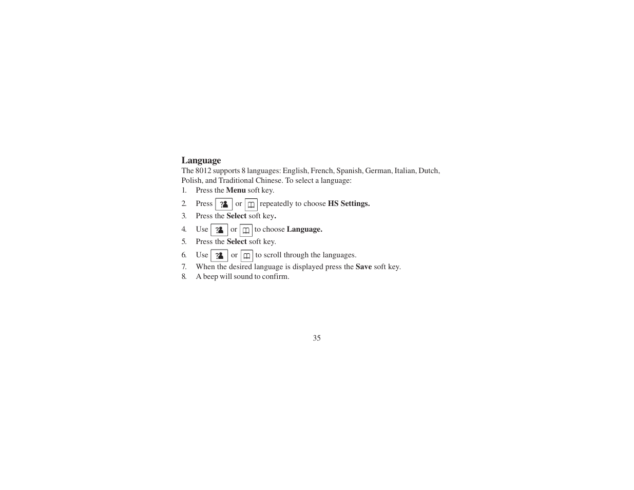 Cortelco 8012 User Manual | Page 35 / 72