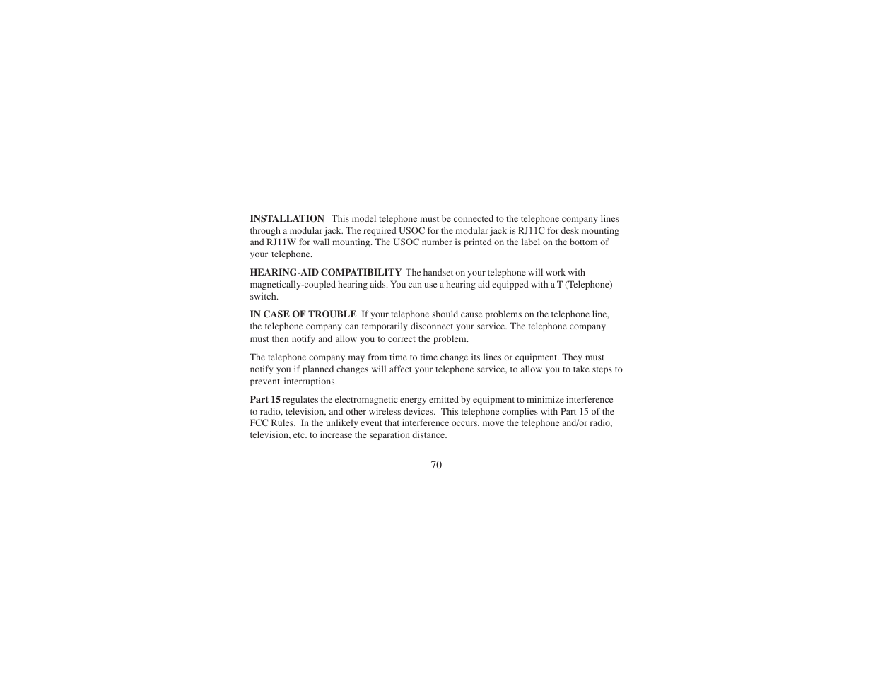 Cortelco 8012 User Manual | Page 70 / 72