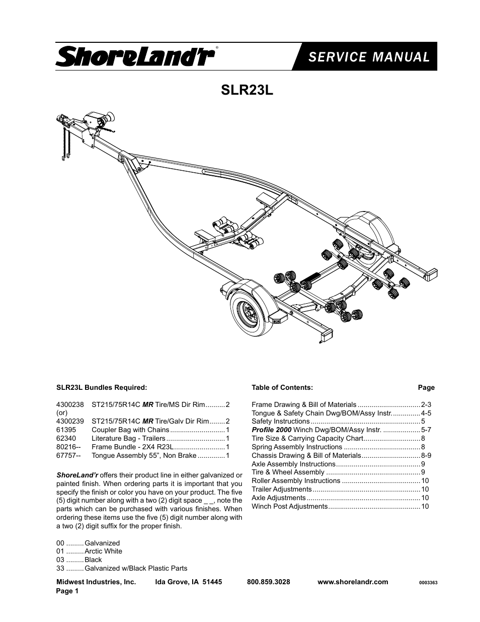 ShoreLand'r SLR23L User Manual | 10 pages