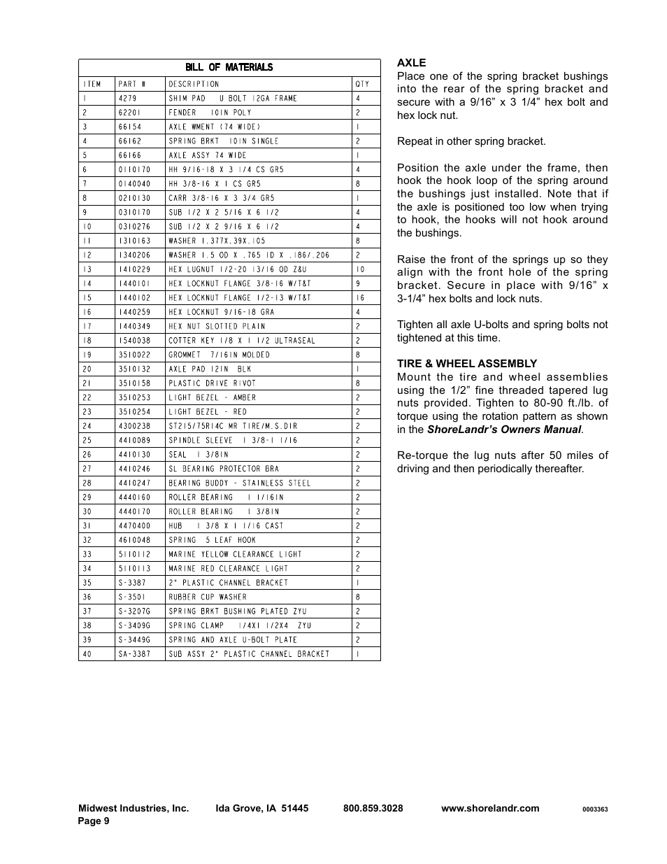 ShoreLand'r SLR23L User Manual | Page 9 / 10