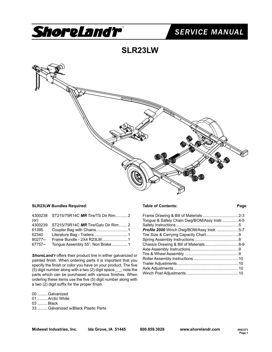 ShoreLand'r SLR23LW User Manual | 10 pages