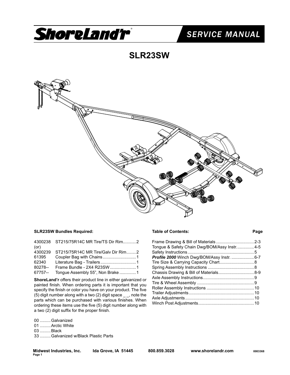 ShoreLand'r SLR23SW User Manual | 10 pages