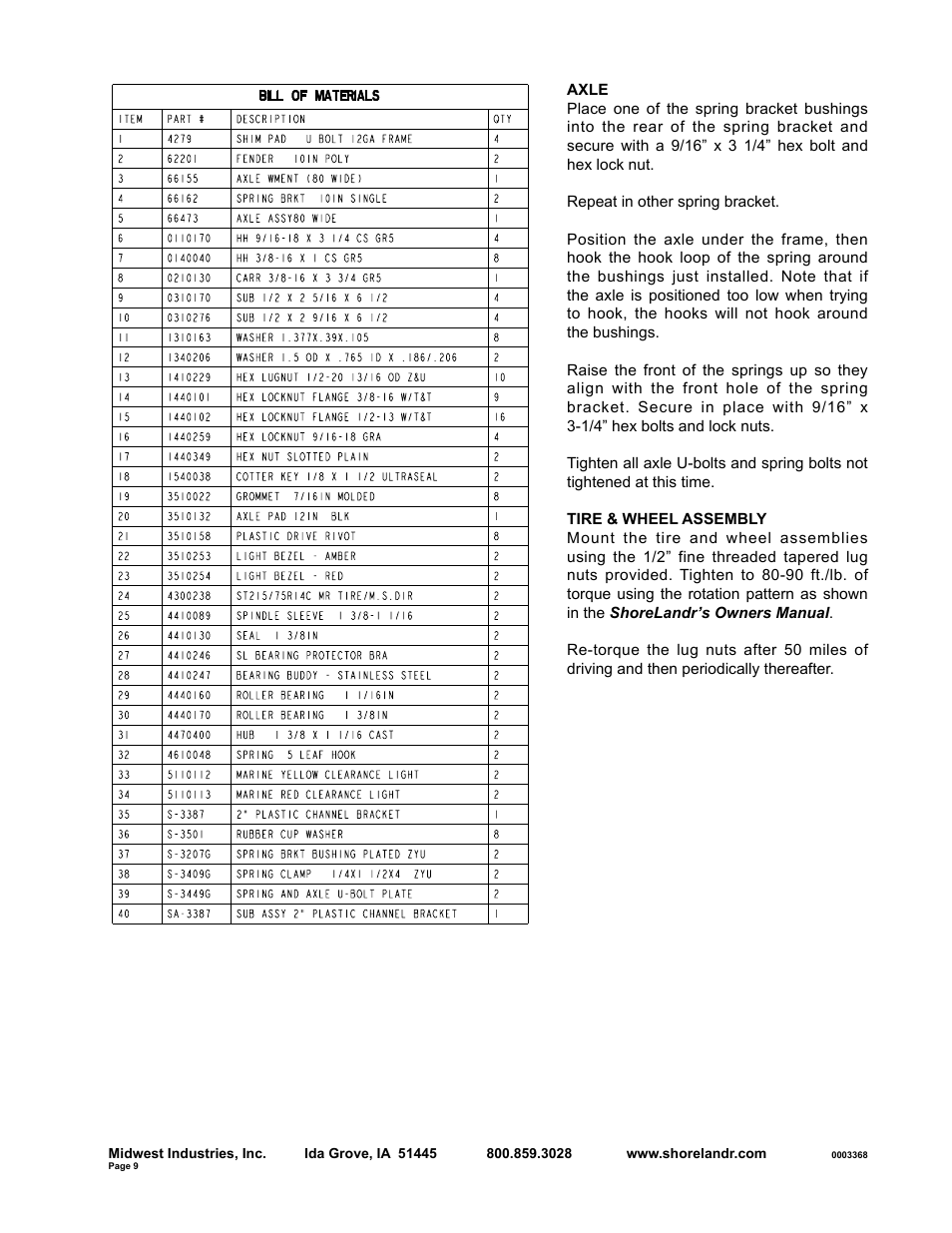 ShoreLand'r SLR23SW User Manual | Page 9 / 10