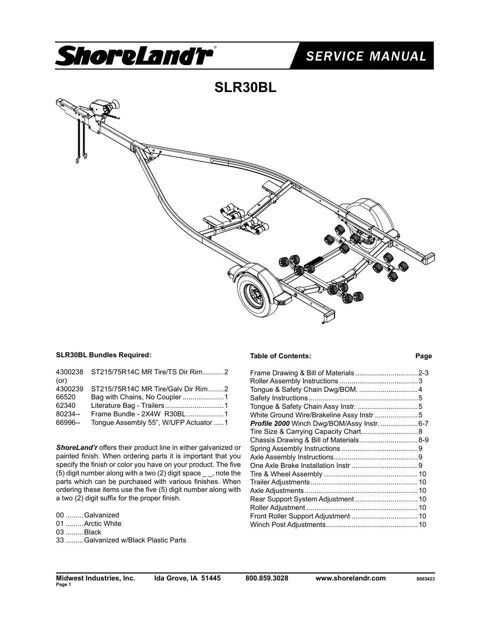 ShoreLand'r SLR30BL V.1 User Manual | 10 pages