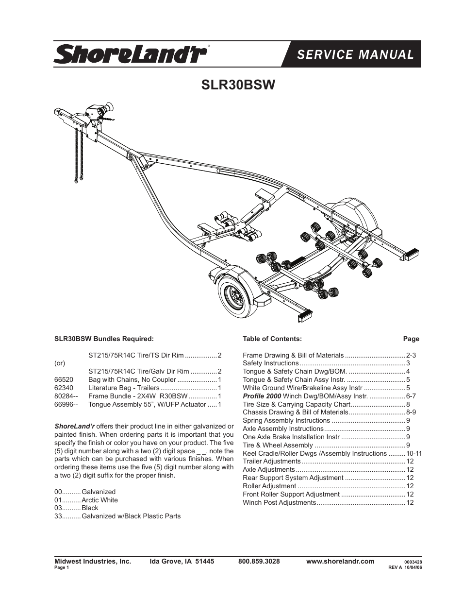ShoreLand'r SLR30BSW V.1 User Manual | 12 pages