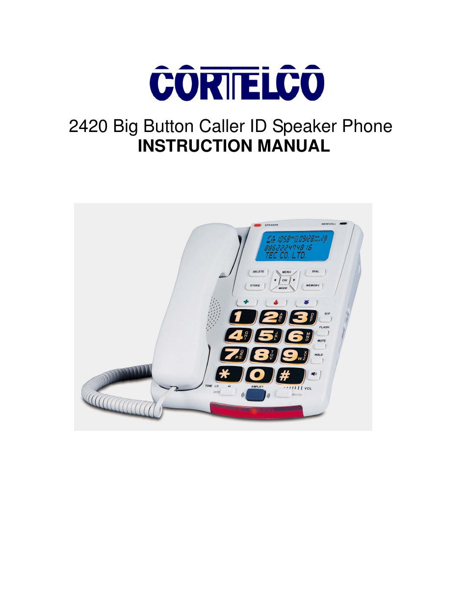 Cortelco Dignity 2420 User Manual | 16 pages