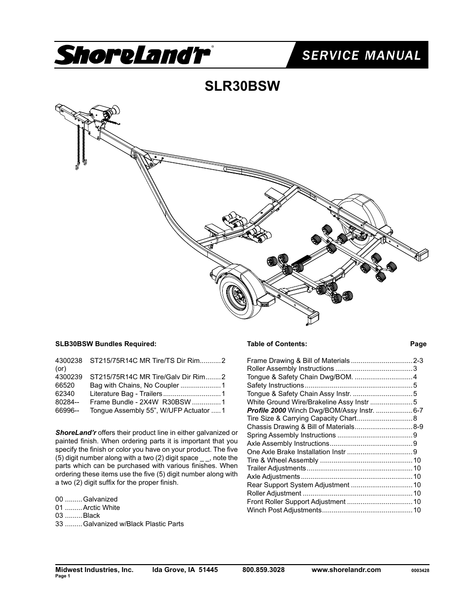 ShoreLand'r SLR30BSW V.2 User Manual | 10 pages