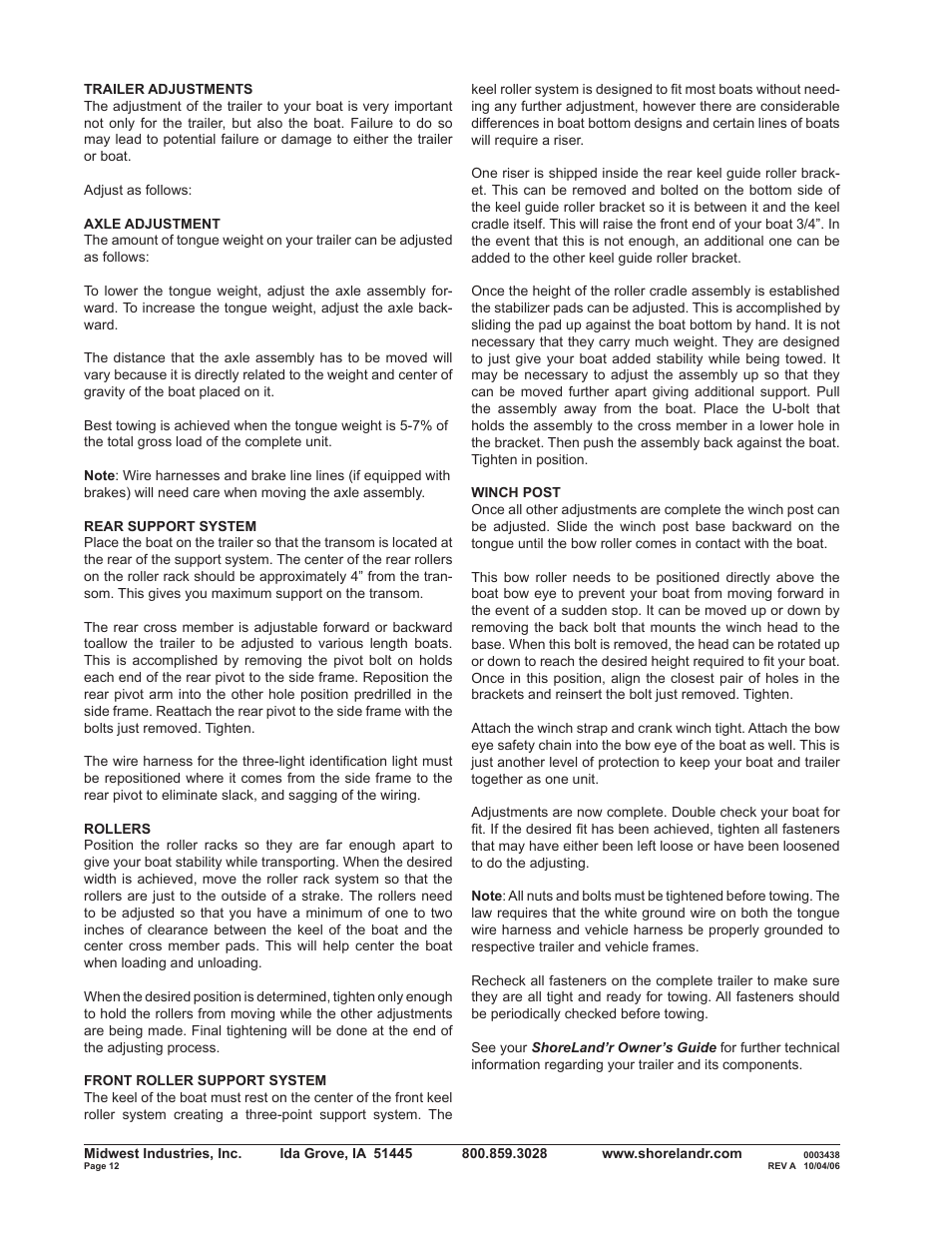 ShoreLand'r SLR30BXLW V.2 User Manual | Page 12 / 12