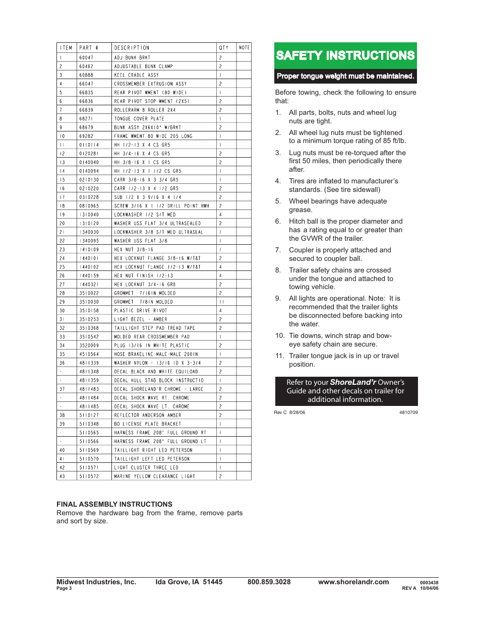 Safety instructions | ShoreLand'r SLR30BXLW V.2 User Manual | Page 3 / 12