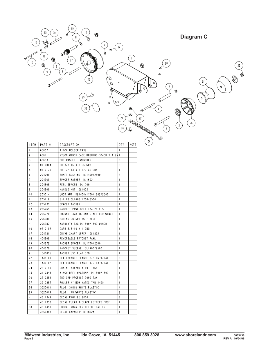 Diagram c | ShoreLand'r SLR30BXLW V.2 User Manual | Page 6 / 12