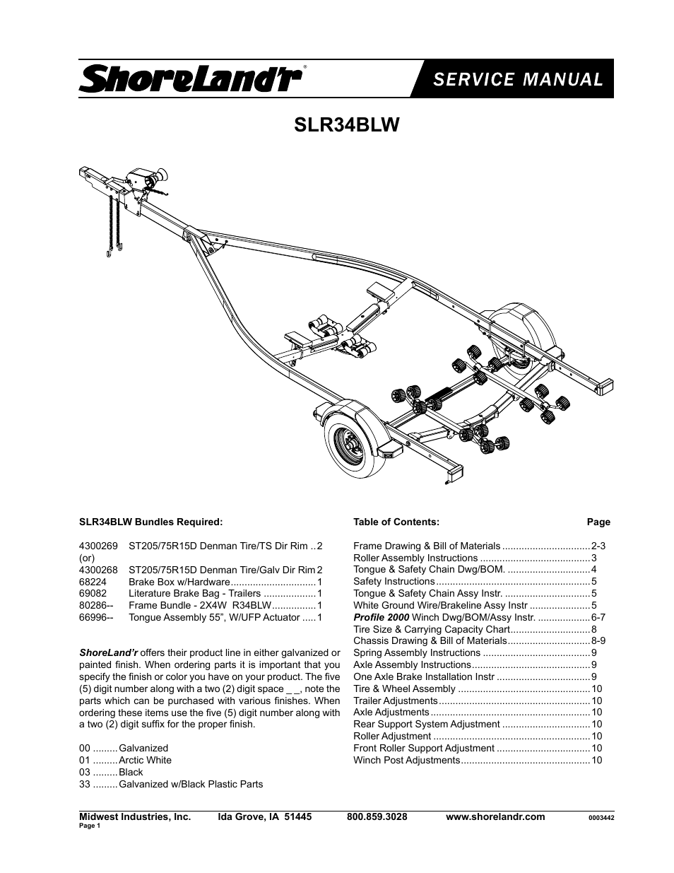 ShoreLand'r SLR34BLW V.1 User Manual | 10 pages