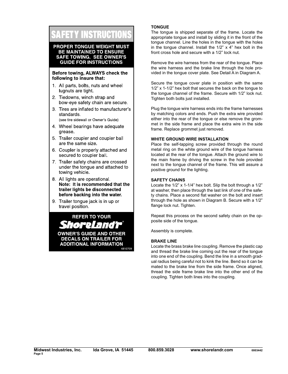 ShoreLand'r SLR34BLW V.1 User Manual | Page 5 / 10
