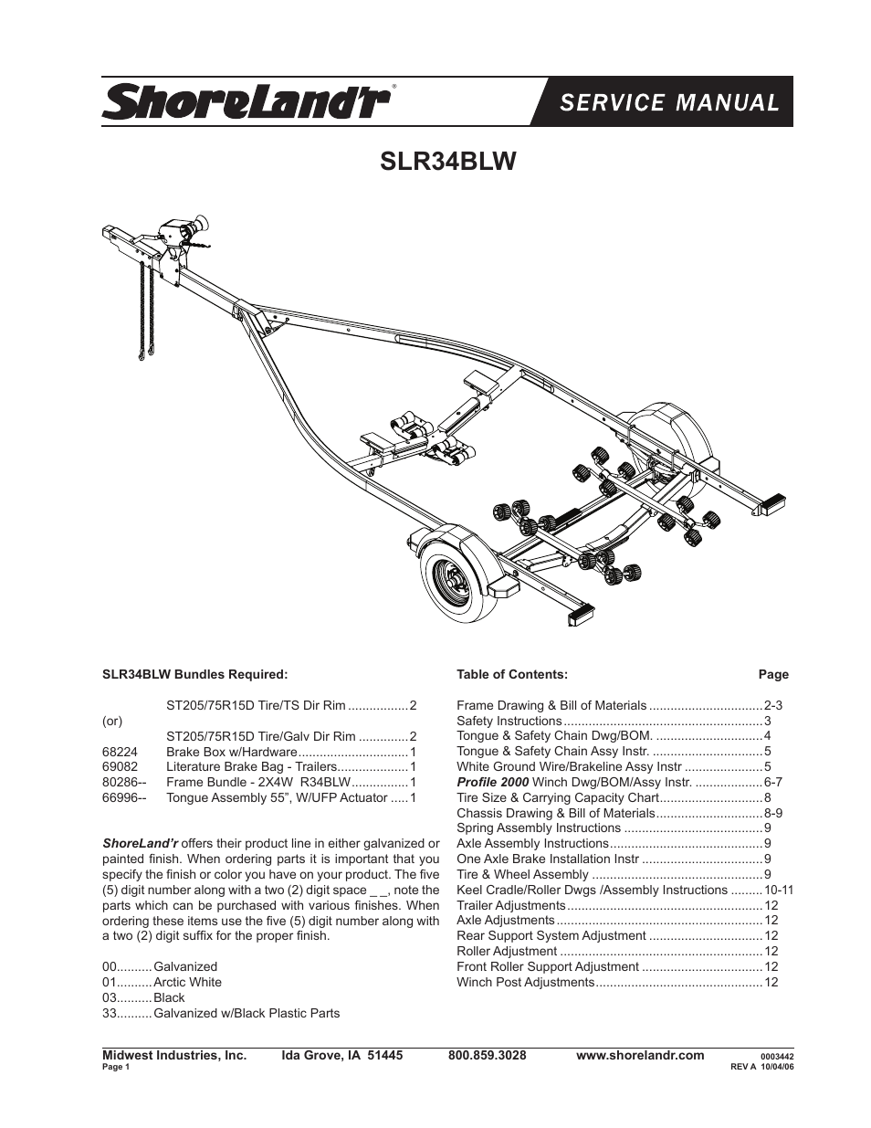 ShoreLand'r SLR34BLW V.2 User Manual | 12 pages