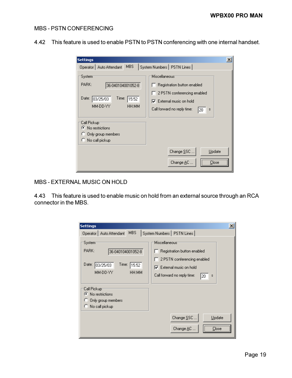 Cortelco COMPASS Wireless PBX System WPBX00 PRO MAN User Manual | Page 19 / 28