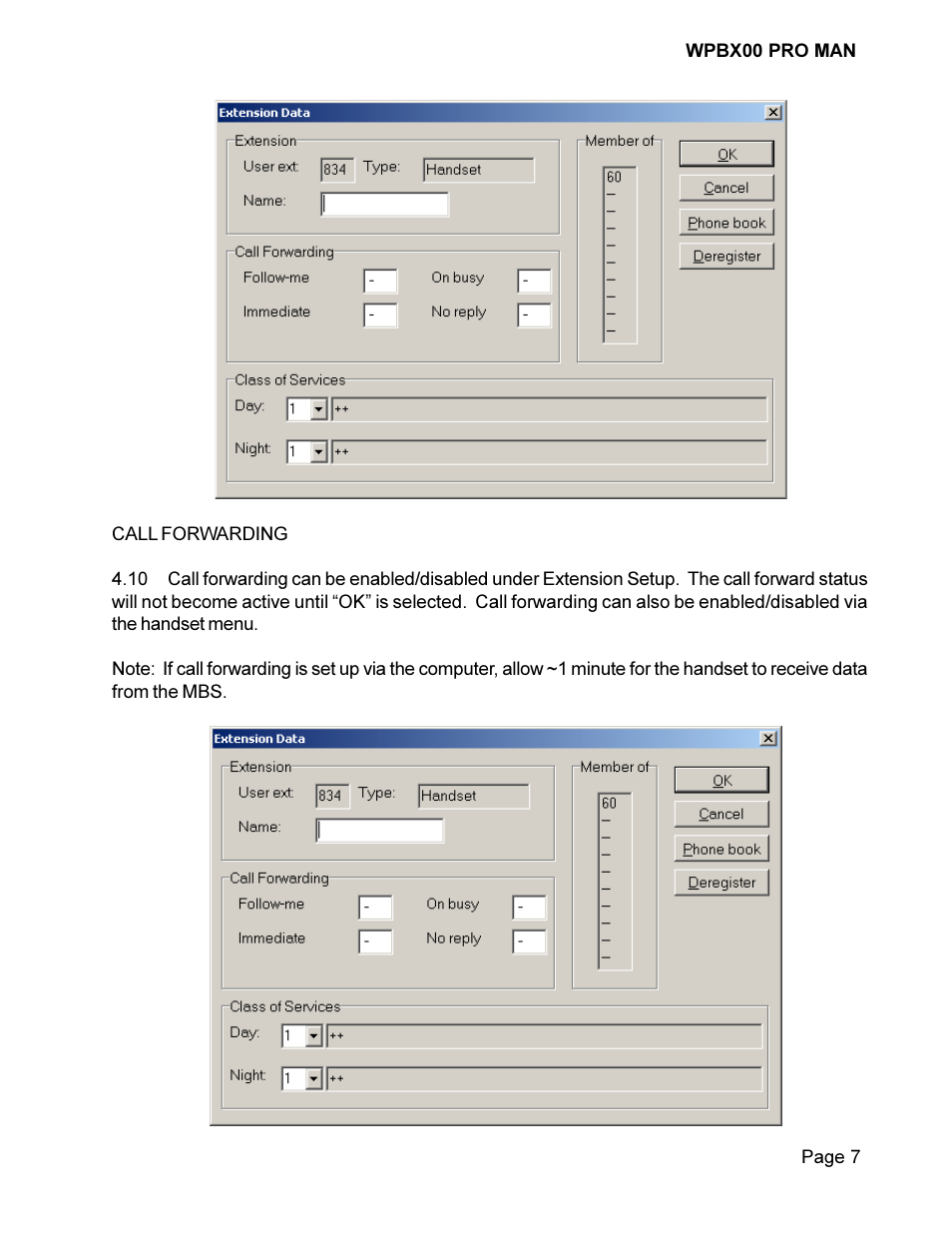 Cortelco COMPASS Wireless PBX System WPBX00 PRO MAN User Manual | Page 7 / 28