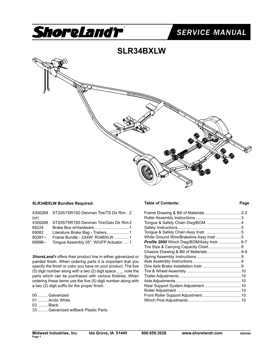 ShoreLand'r SLR34BXLW V.2 User Manual | 10 pages