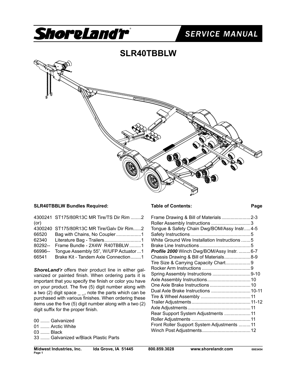 ShoreLand'r SLR40TBBLW V.1 User Manual | 12 pages