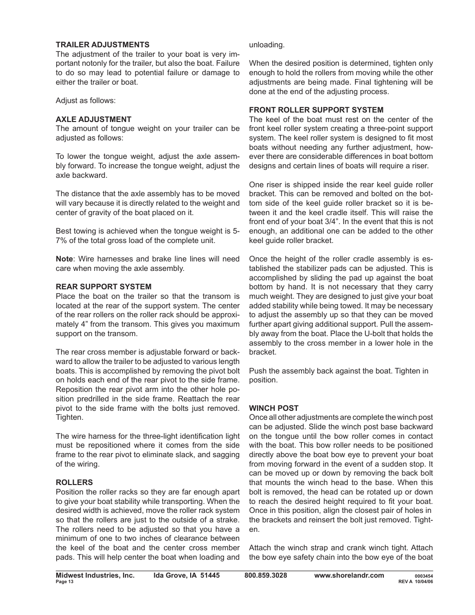ShoreLand'r SLR40TBBLW V.2 User Manual | Page 13 / 14