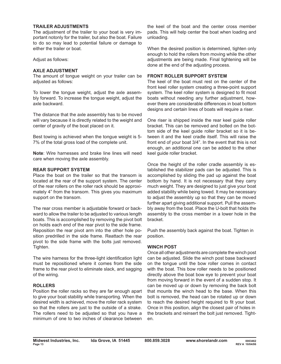 ShoreLand'r SLR40TBBXLW V.1 User Manual | Page 13 / 14