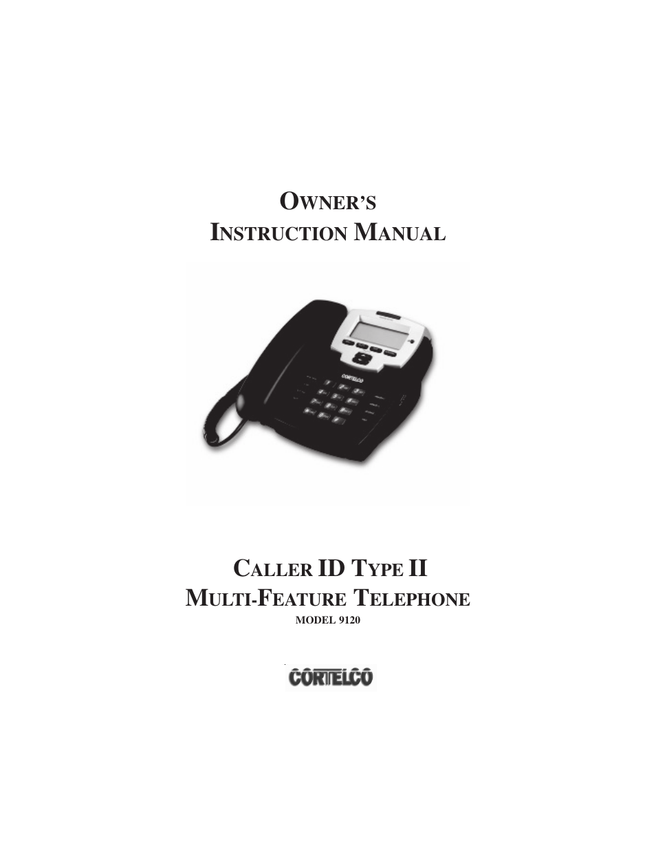 Cortelco CALLER ID TYPE 2 9120 User Manual | 24 pages