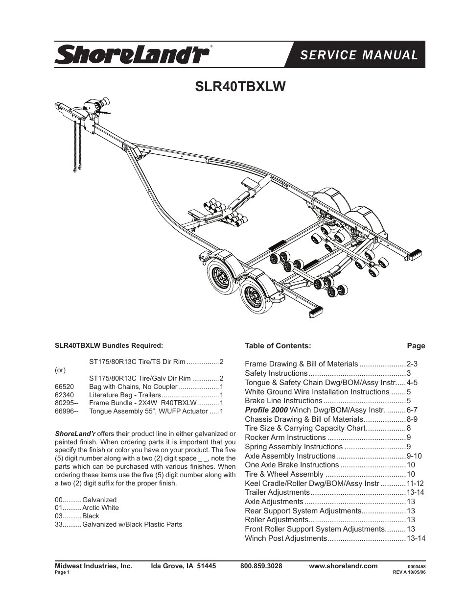 ShoreLand'r SLR40TBXLW V.1 User Manual | 14 pages