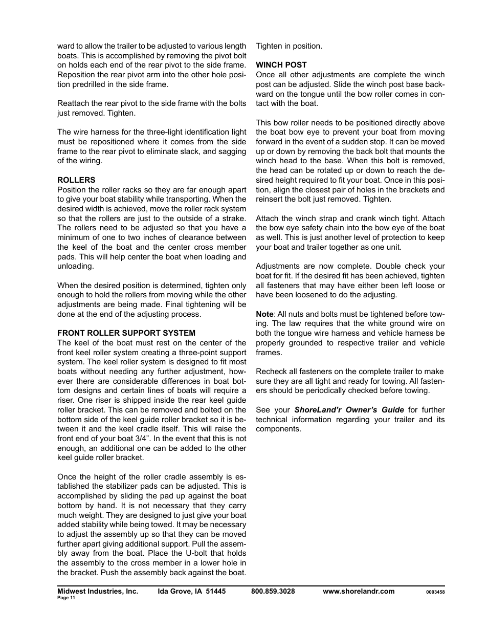 ShoreLand'r SLR40TBXLW V.2 User Manual | Page 11 / 12