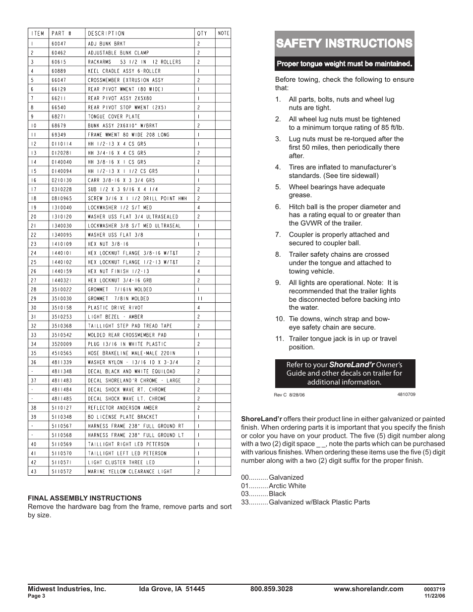 Safety instructions | ShoreLand'r SLR46TABBS User Manual | Page 3 / 14