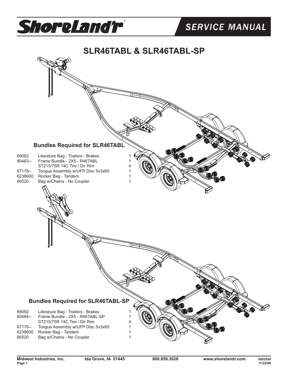 ShoreLand'r SLR46TABL User Manual | 14 pages