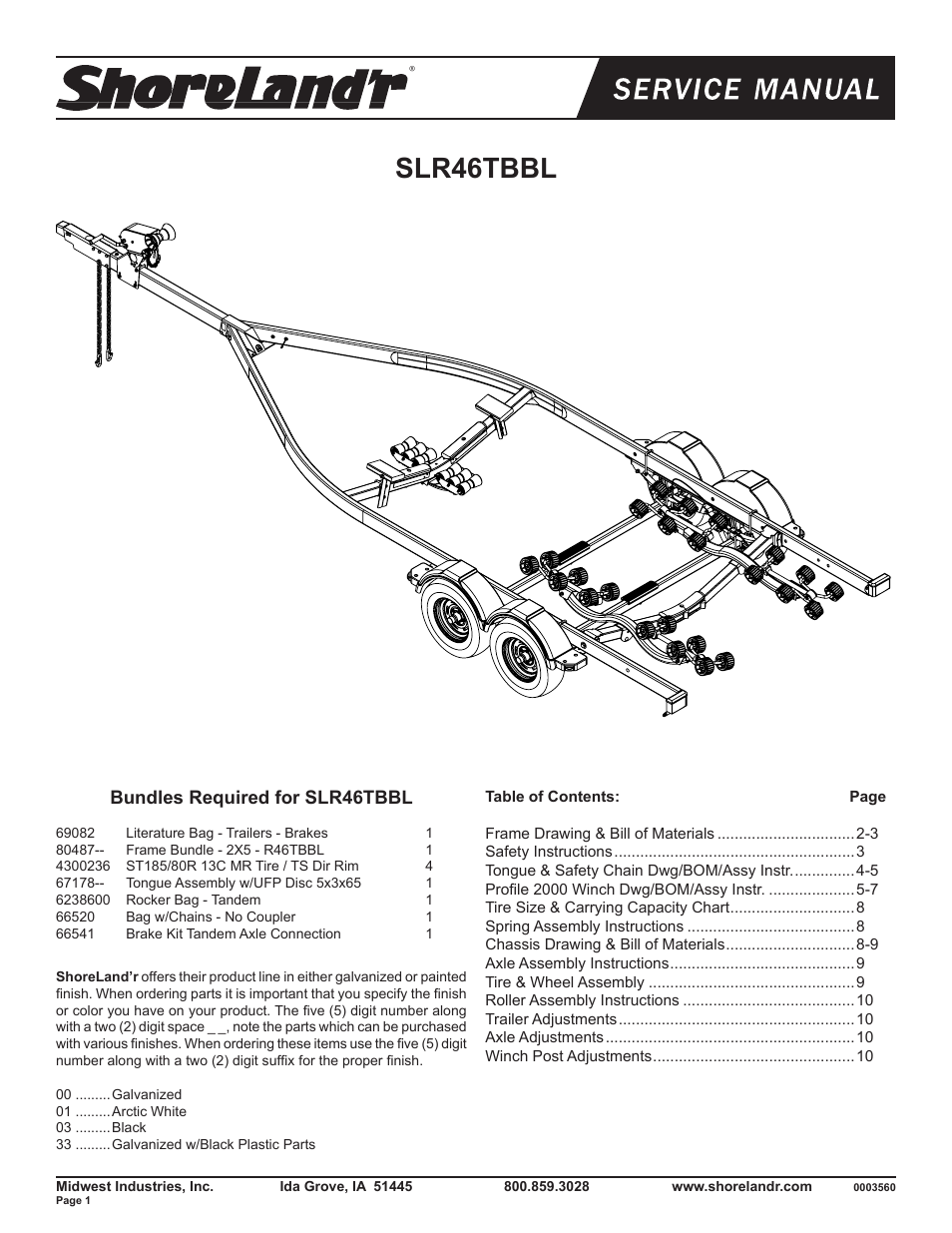 ShoreLand'r SLR46TBBL V.1 User Manual | 10 pages