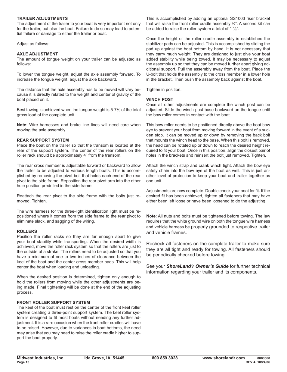 ShoreLand'r SLR46TBBL V.2 User Manual | Page 13 / 14