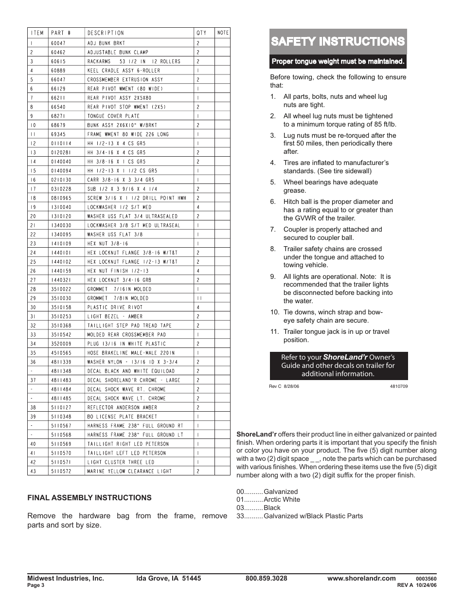 Safety instructions | ShoreLand'r SLR46TBBL V.2 User Manual | Page 3 / 14