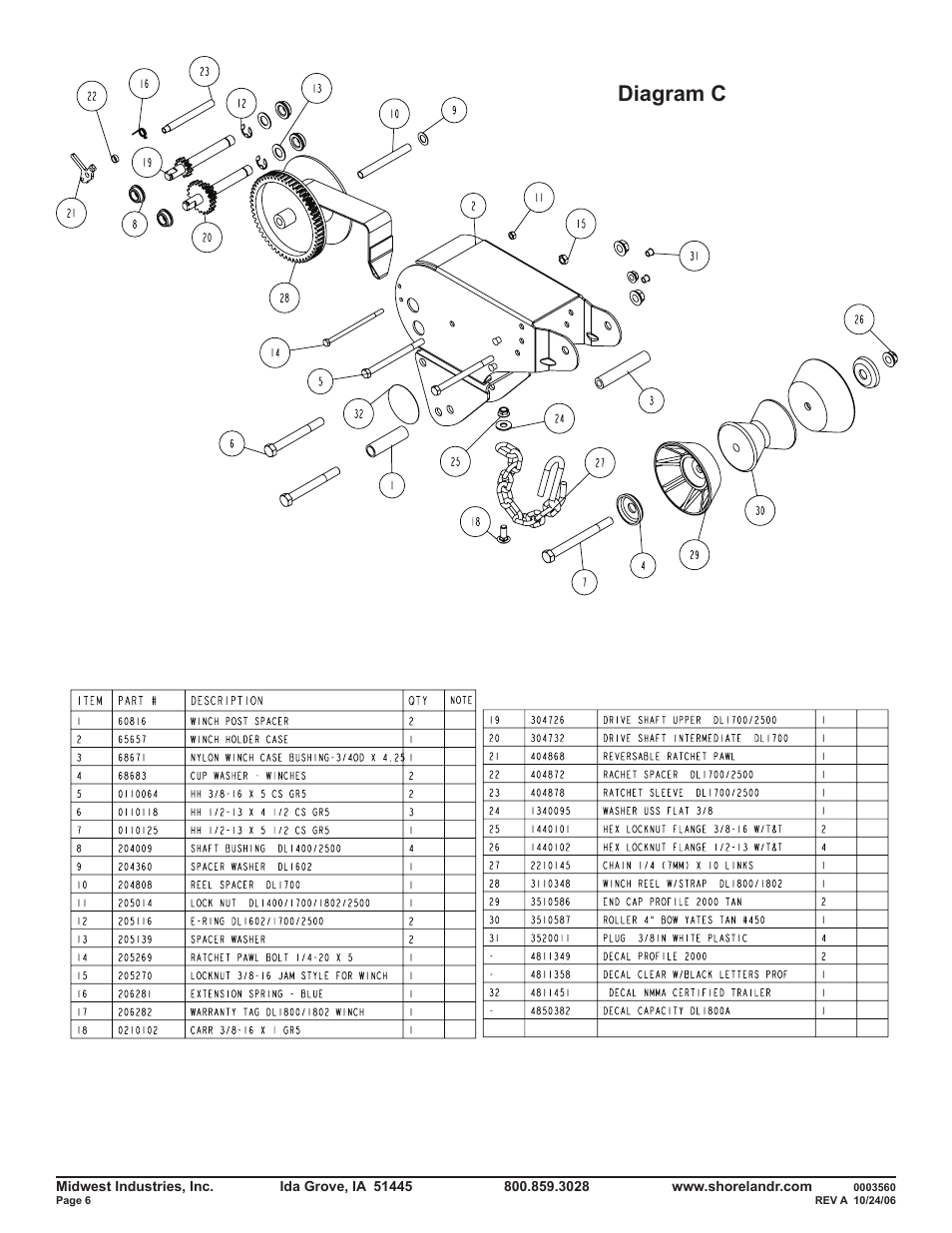 Diagram c | ShoreLand'r SLR46TBBL V.2 User Manual | Page 6 / 14