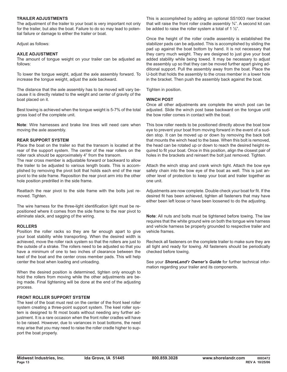 ShoreLand'r SLR46TBBS V.2 User Manual | Page 13 / 14