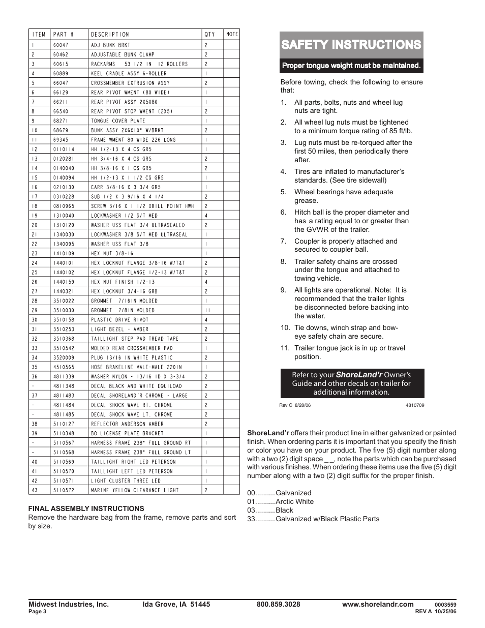 Safety instructions | ShoreLand'r SLR46TBL V.2 User Manual | Page 3 / 14