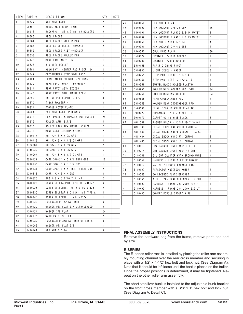 ShoreLand'r SLR46TBLSP User Manual | Page 3 / 10