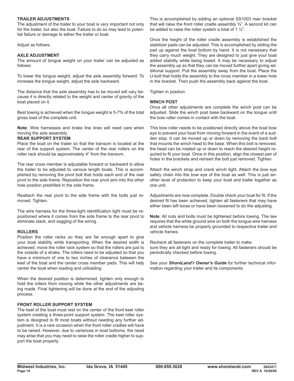 ShoreLand'r SLR46TBS V.1 User Manual | Page 14 / 14