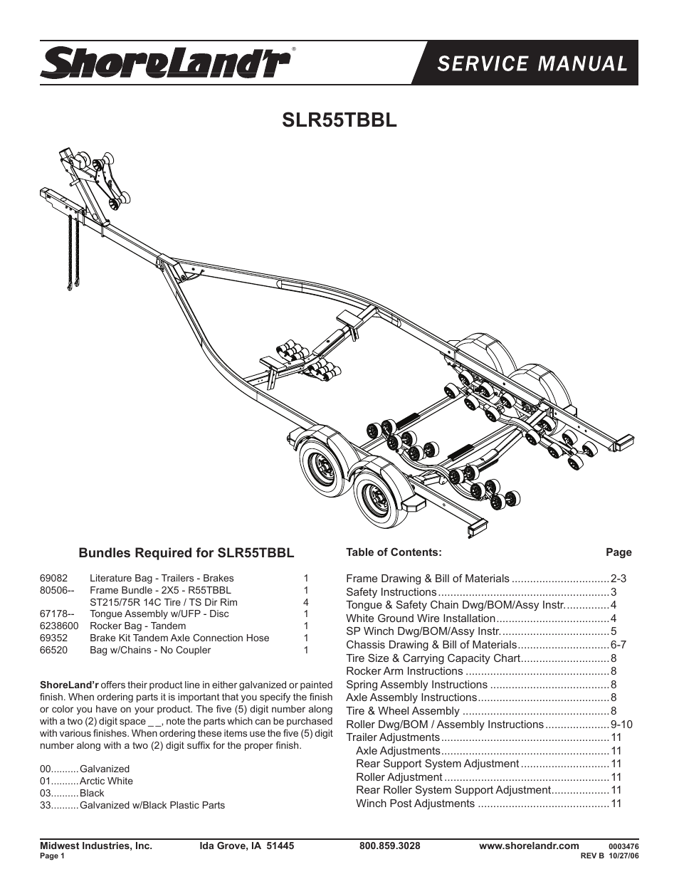 ShoreLand'r SLR55TBBL V.2 User Manual | 12 pages
