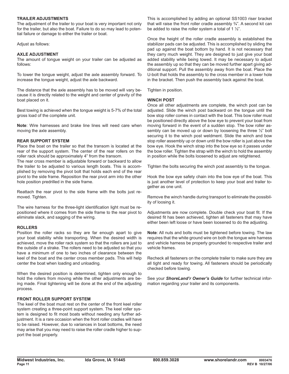 ShoreLand'r SLR55TBBL V.2 User Manual | Page 11 / 12