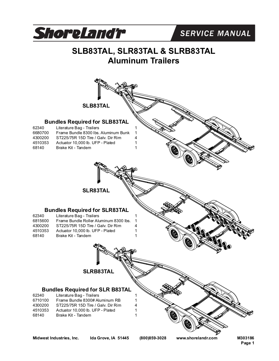 ShoreLand'r SLR83TAL User Manual | 16 pages