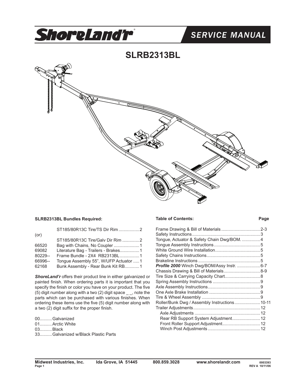 ShoreLand'r SLRB2313BL V.1 User Manual | 12 pages