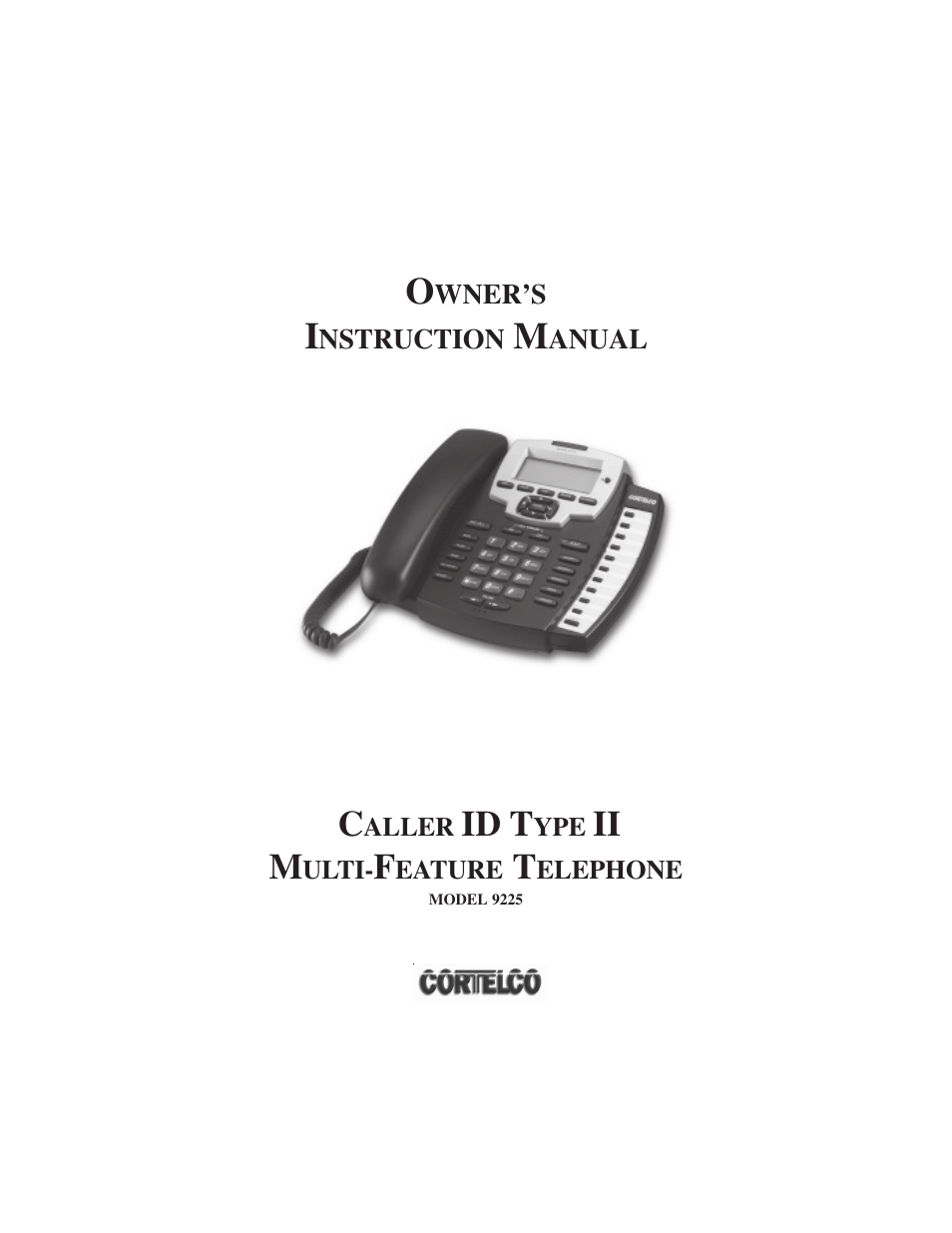 Cortelco 9225 User Manual | 24 pages