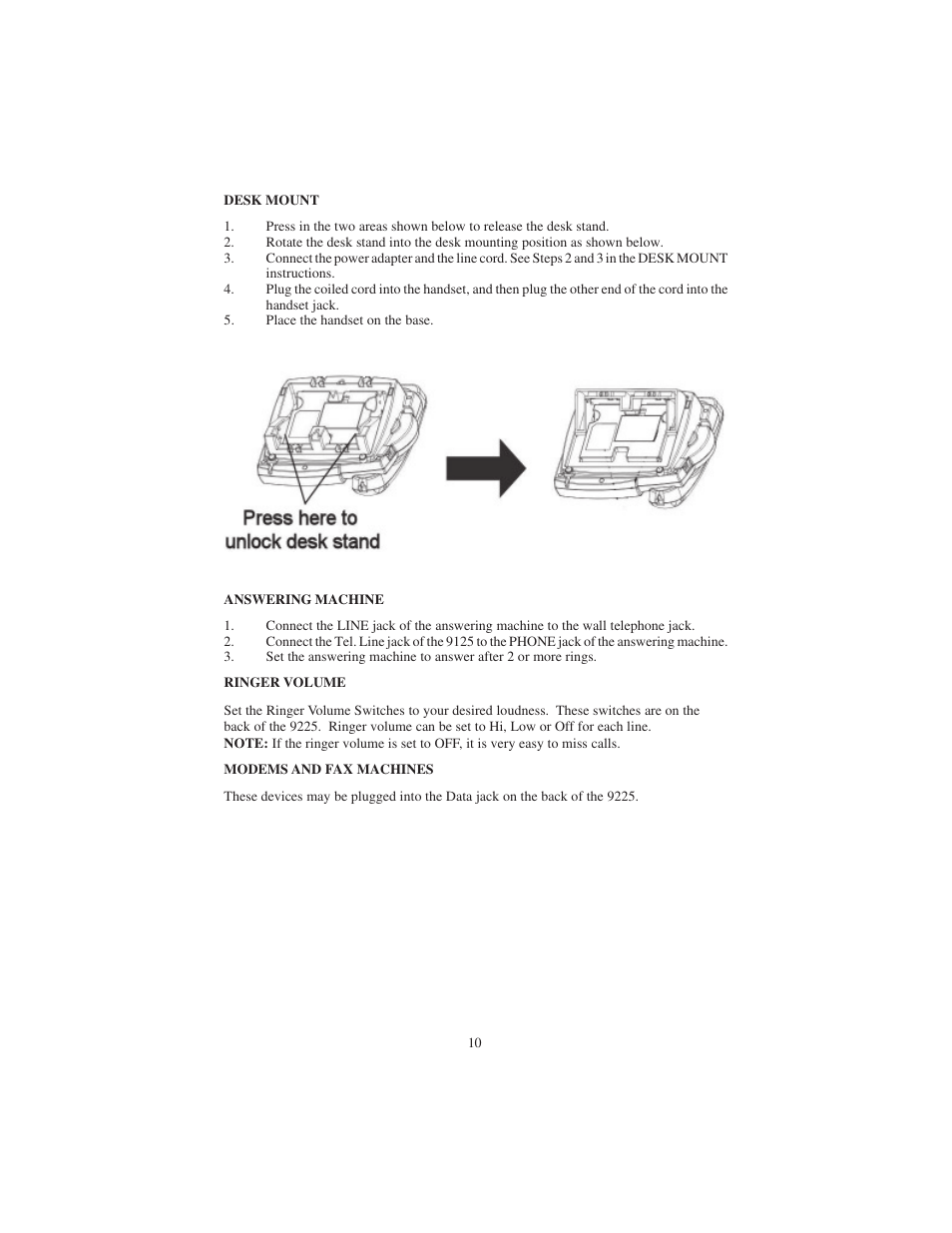 Cortelco 9225 User Manual | Page 10 / 24
