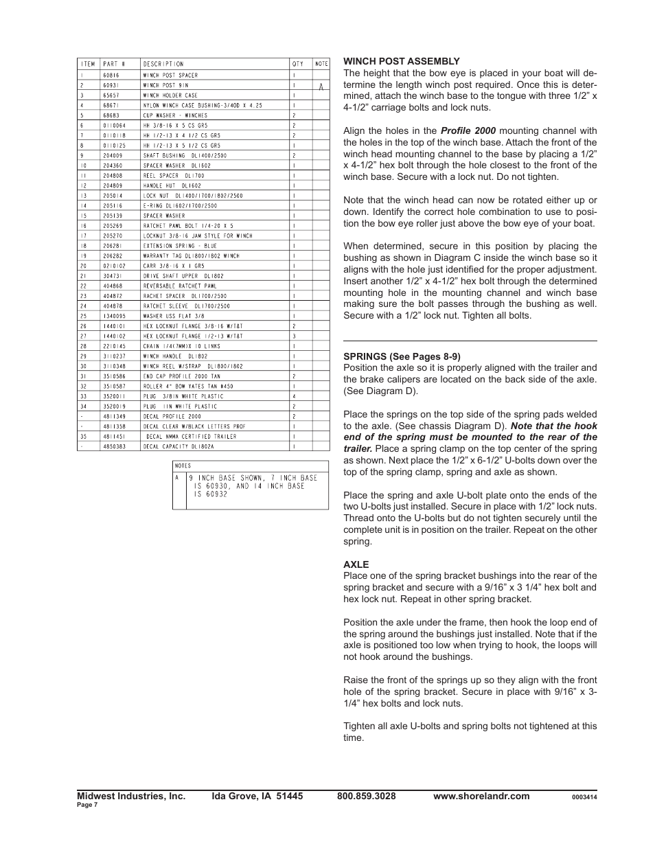 ShoreLand'r SLRB2313BLW V.2 User Manual | Page 7 / 10