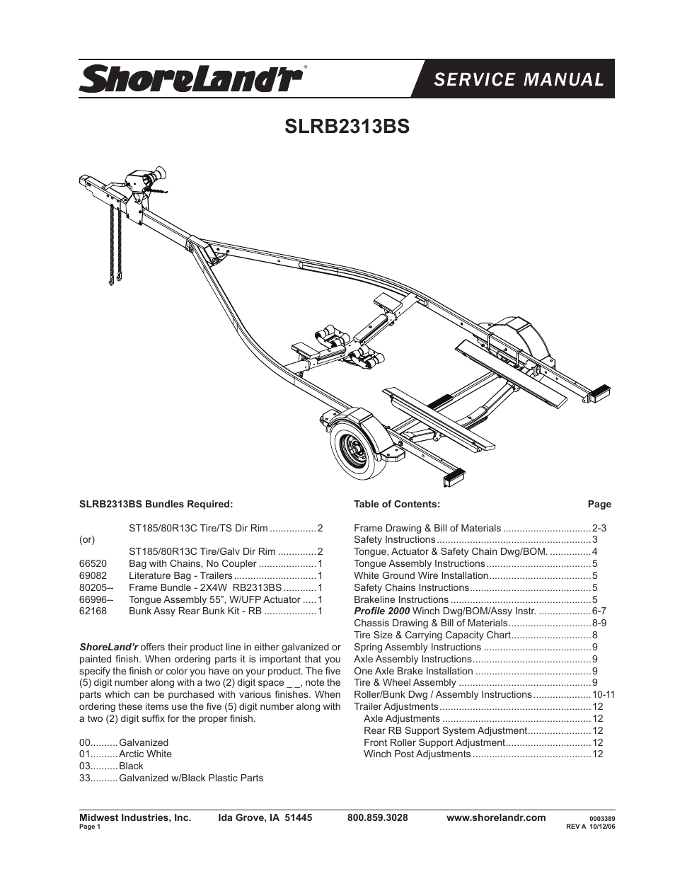 ShoreLand'r SLRB2313BS V.1 User Manual | 12 pages