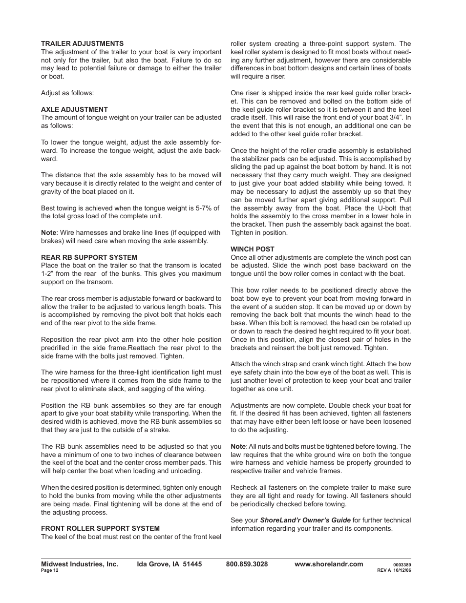 ShoreLand'r SLRB2313BS V.1 User Manual | Page 12 / 12