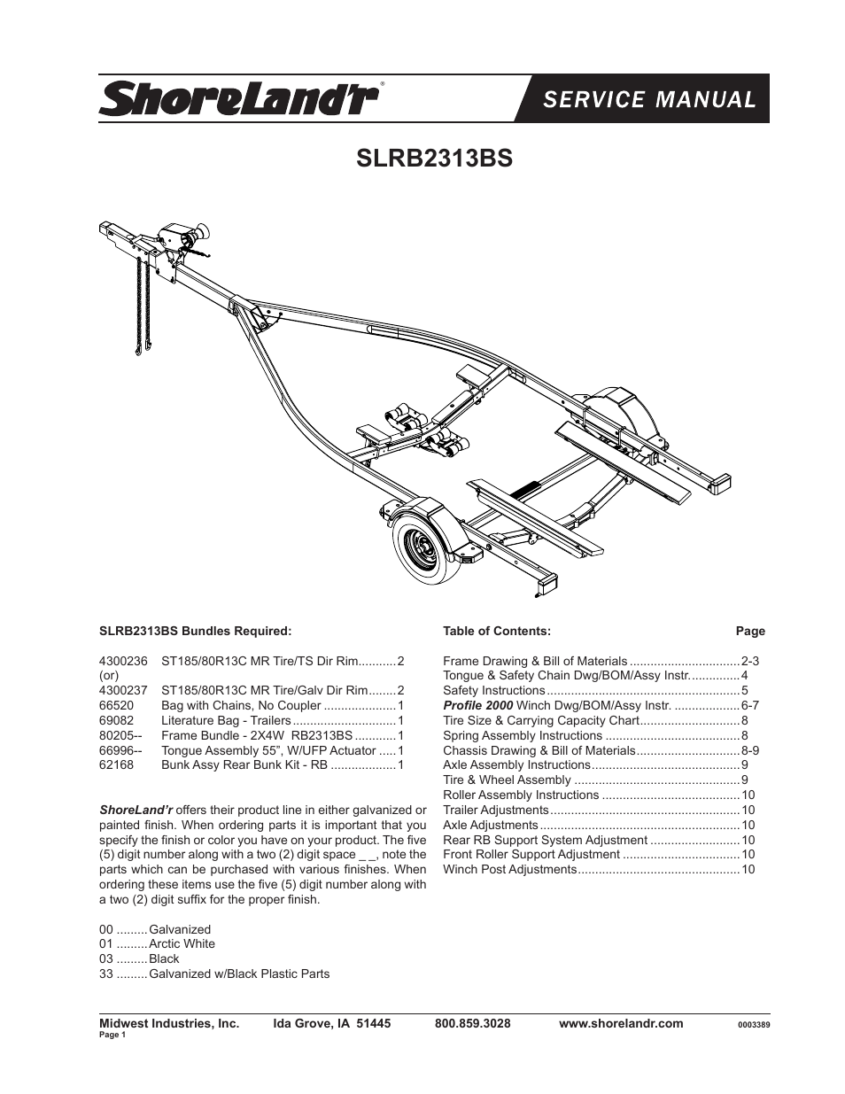 ShoreLand'r SLRB2313BS V.2 User Manual | 10 pages