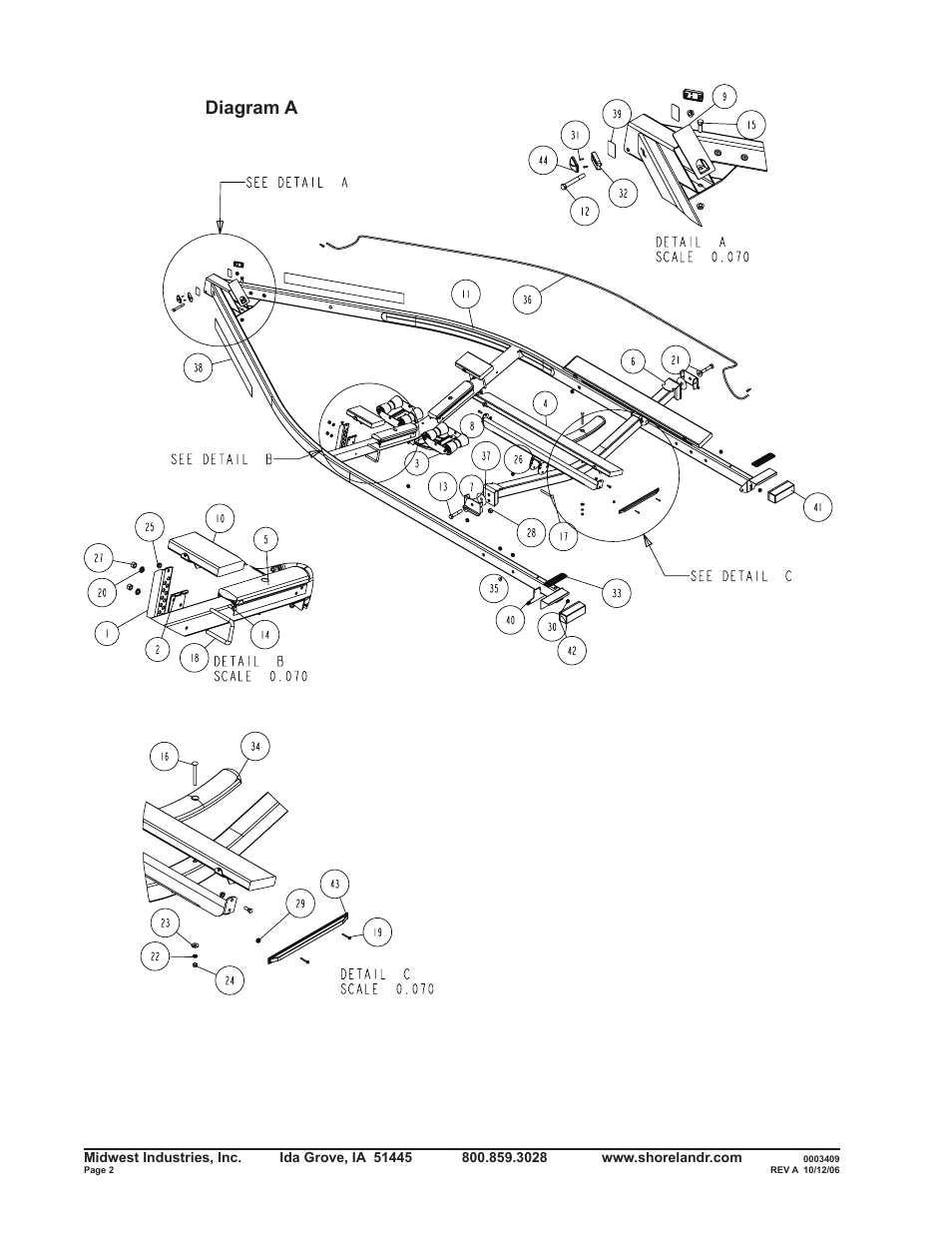 Diagram a | ShoreLand'r SLRB2313BSW V.1 User Manual | Page 2 / 12