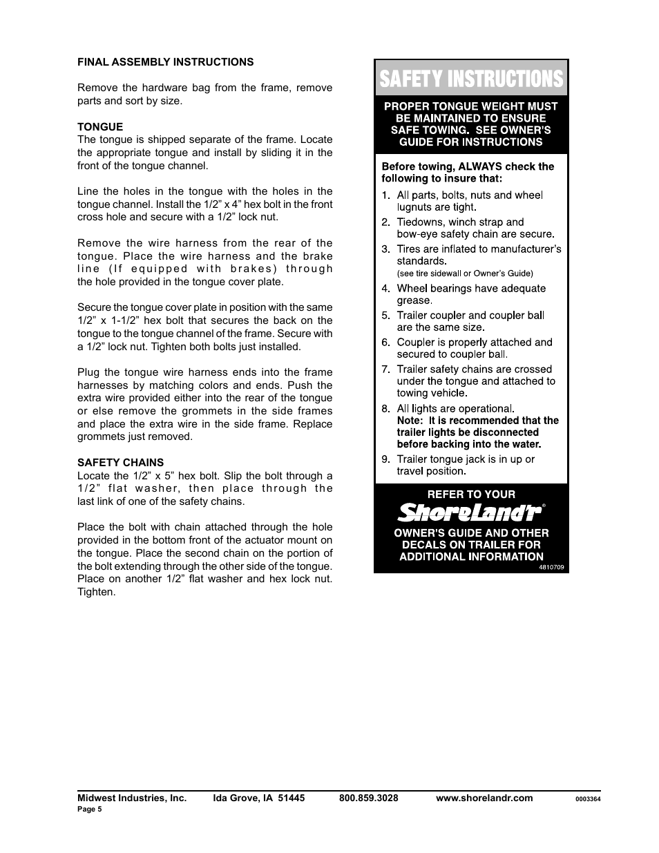 ShoreLand'r SLRB2314L User Manual | Page 5 / 10
